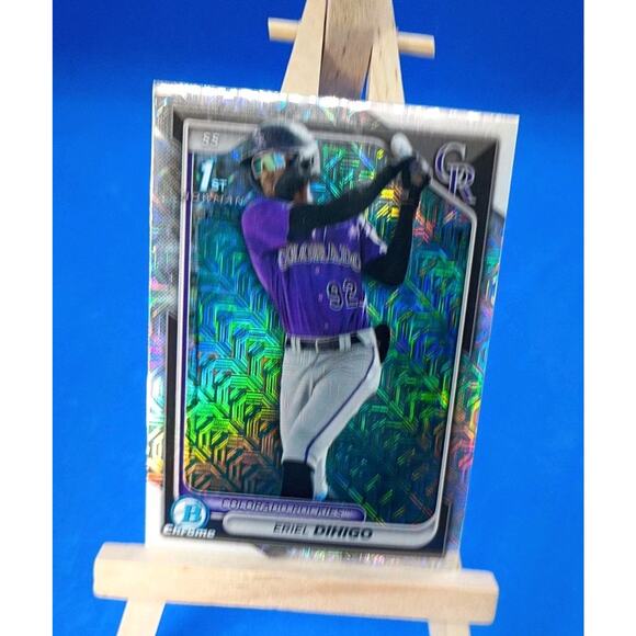 2024 Bowman - Endy Rodriguez #68 Chrome Mojo Refractor (RC) - Picture 3 of 7